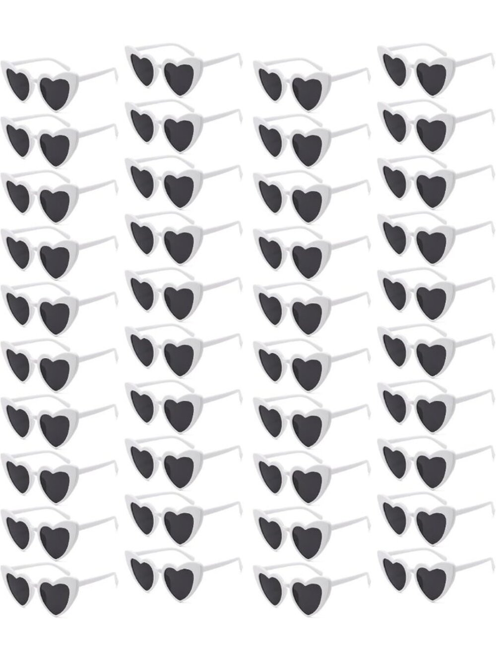 40/80 Pack Heart Shaped Sunglasses | 90s Retro Wedding & Bachelorette Party